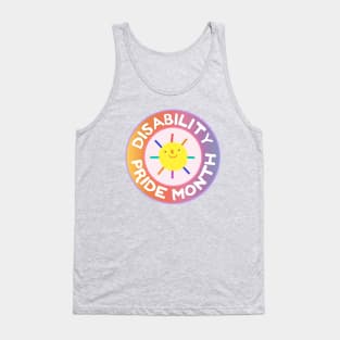 Disability Pride Month Sunny Disability Children Chronic Illness Awareness Tank Top